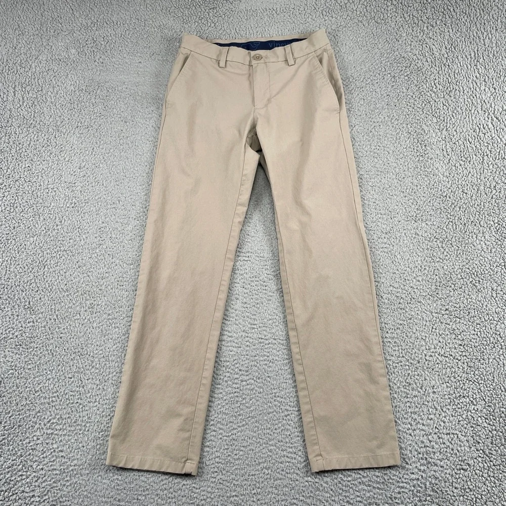 Vineyard Vines Pants Mens 28x30 Tan Performance Chino Straight Leg Stretch Khaki